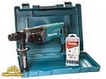 Перфоратор MAKITA HR 2470 X15 в чем. + набор буров (780 Вт, 2.7 Дж, 3 реж., патрон SDS-plus, вес 2.6 кг)