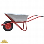 Тачка строительная SKIPER 125 PROFI (до 125л, до 280кг, 1x4.00-8, пневмо, ось 16х100)